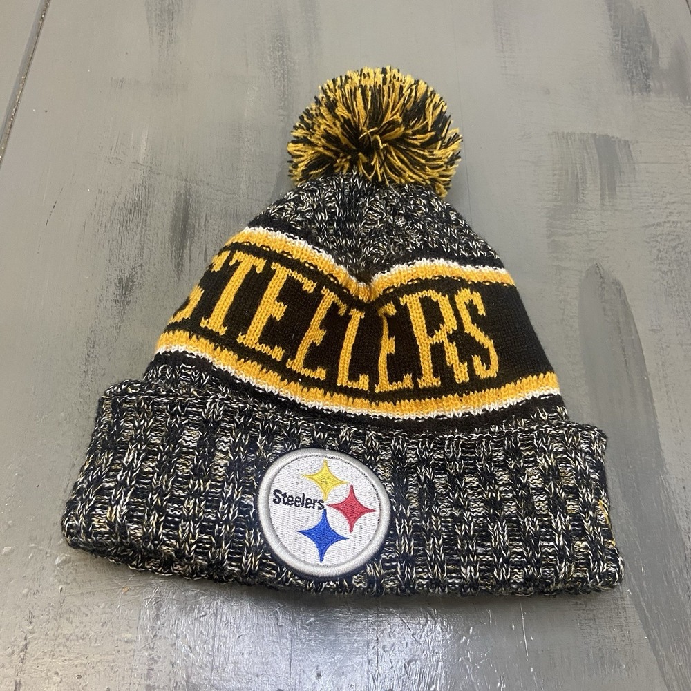 Pittsburgh Steelers Knit Hat Cap On Field Beanie Hat Fleece OSFM New Era
